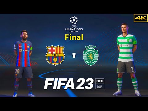 FIFA 23 – FC BARCELONA vs SPORTING CP – Ft. Messi, Ronaldo – UEFA Champions League Final – PS5™ [4K] – spainfutbol.es
