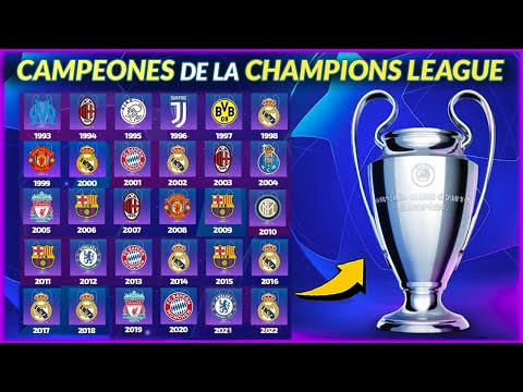🏆 Todos los CAMPEONES de la CHAMPIONS LEAGUE (1993-2022) 🌟 2ª Parte – spainfutbol.es