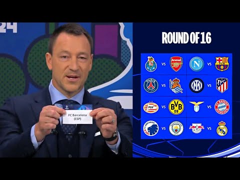UEFA Champions League Round of 16 Live Draw Results | Full Fixtures | Reactions | UCL 2023/24 | – spainfutbol.es