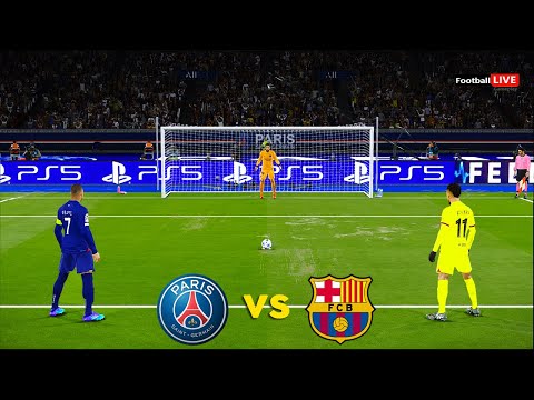PSG vs BARCELONA – UCL Penalty Shootout 2024 | UEFA Champions League | PES Gameplay – spainfutbol.es