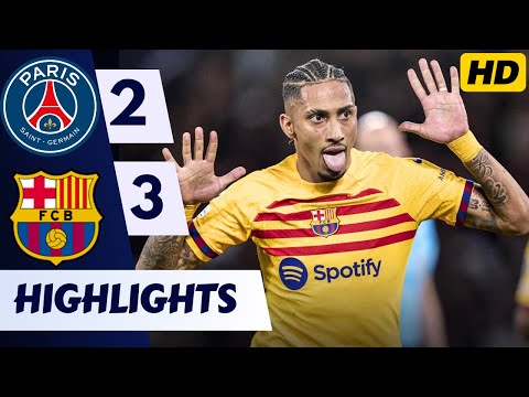 PSG vs Barcelona (2-3) | All Goals & Extended Highlights | UEFA Champions League 2023/24 – spainfutbol.es